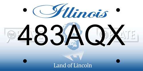 483AQX Illinois License Plate