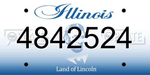 4842524 Illinois License Plate