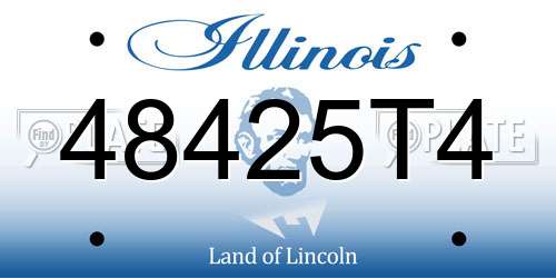 48425T4 Illinois License Plate