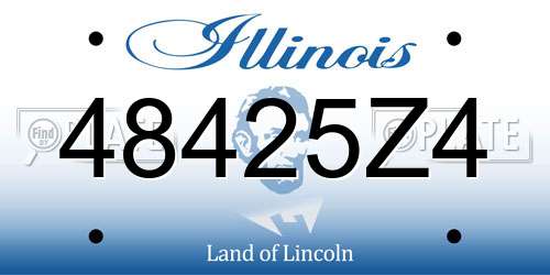 48425Z4 Illinois License Plate