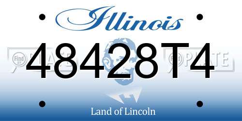48428T4 Illinois License Plate