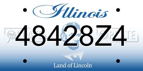 48428Z4 Illinois License Plate