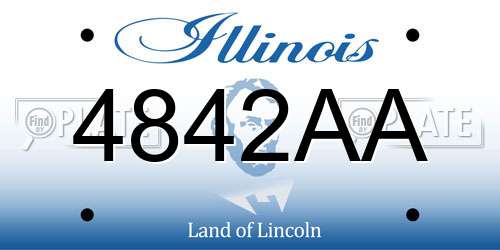 4842AA Illinois License Plate