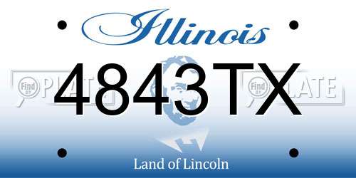 4843TX Illinois License Plate