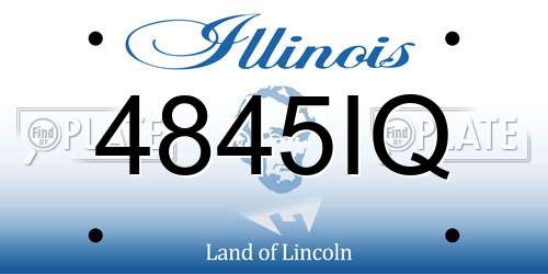 4845IQ Illinois License Plate