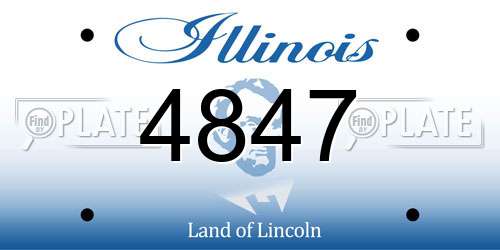 4847 Illinois License Plate