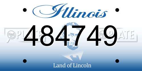 484749 Illinois License Plate