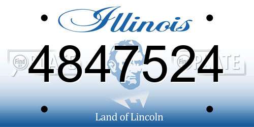 4847524 Illinois License Plate