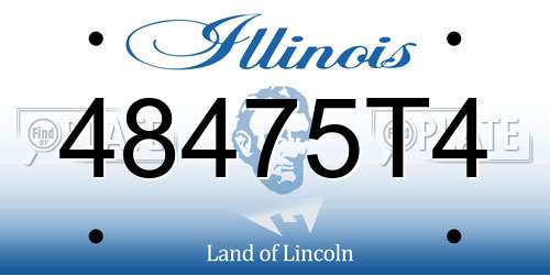 48475T4 Illinois License Plate