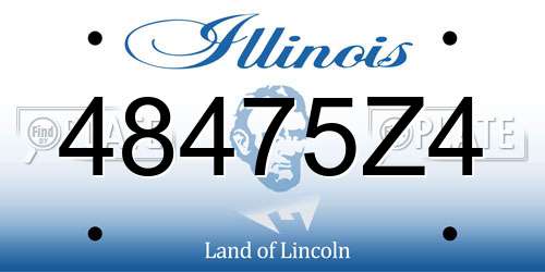 48475Z4 Illinois License Plate