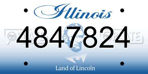 4847824 Illinois License Plate