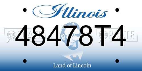 48478T4 Illinois License Plate