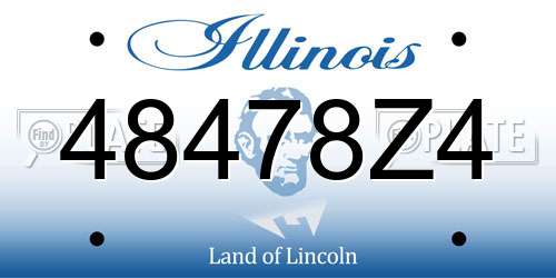 48478Z4 Illinois License Plate