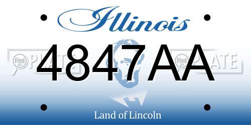 4847AA Illinois License Plate