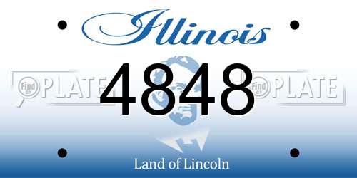 4848 Illinois License Plate
