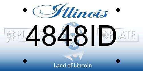 4848ID Illinois License Plate