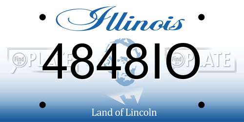 4848IO Illinois License Plate
