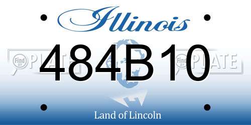 484B10 Illinois License Plate