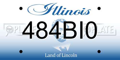 484BI0 Illinois License Plate
