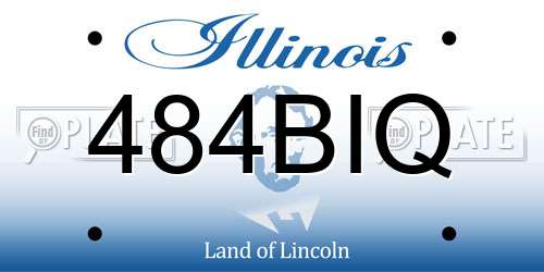 484BIQ Illinois License Plate