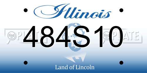 484S10 Illinois License Plate