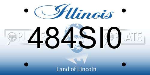 484SI0 Illinois License Plate