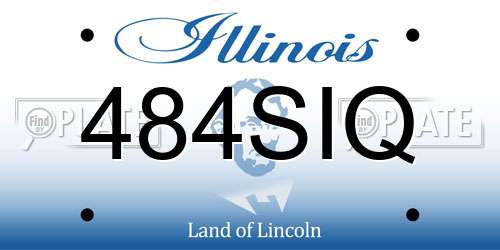 484SIQ Illinois License Plate