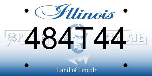 484T44 Illinois License Plate