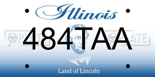 484TAA Illinois License Plate