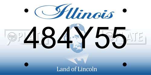 484Y55 Illinois License Plate