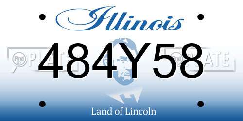 484Y58 Illinois License Plate