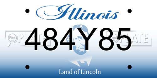 484Y85 Illinois License Plate