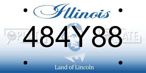 484Y88 Illinois License Plate
