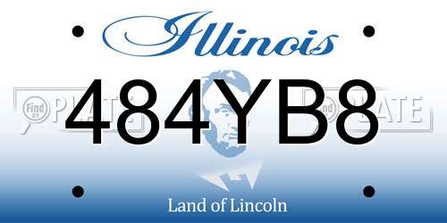 484YB8 Illinois License Plate