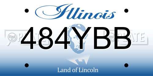 484YBB Illinois License Plate