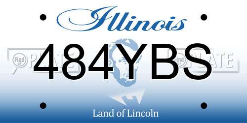 484YBS Illinois License Plate