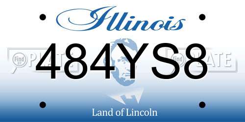 484YS8 Illinois License Plate
