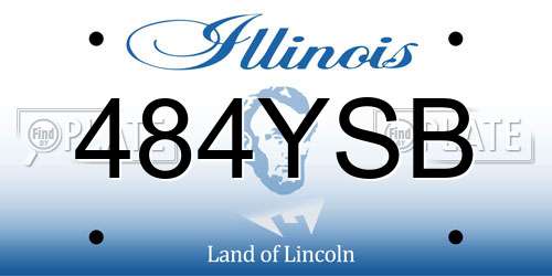 484YSB Illinois License Plate