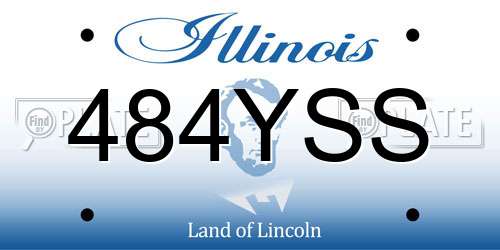 484YSS Illinois License Plate