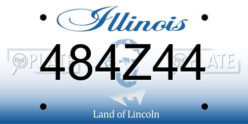 484Z44 Illinois License Plate