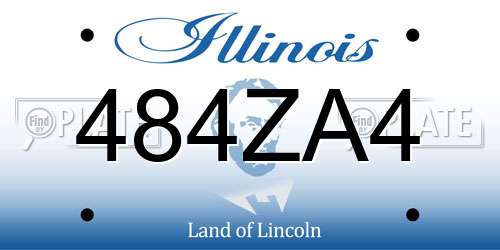 484ZA4 Illinois License Plate
