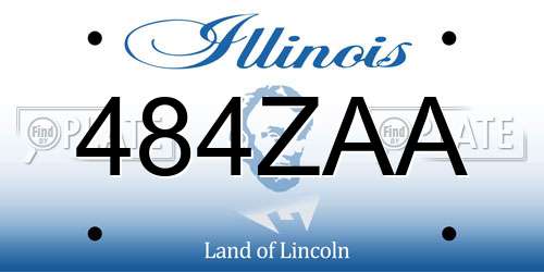 484ZAA Illinois License Plate