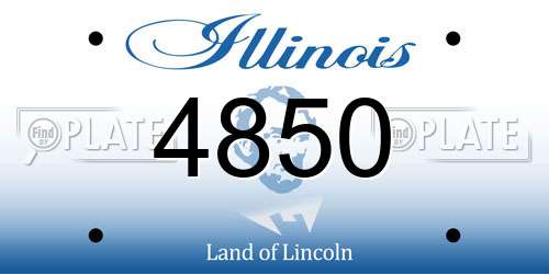 4850 Illinois License Plate