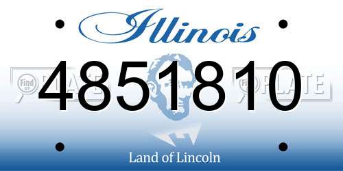 4851810 Illinois License Plate