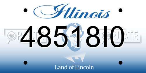 48518I0 Illinois License Plate