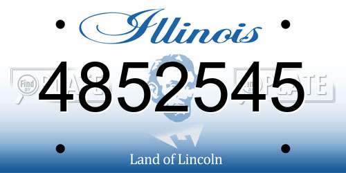 4852545 Illinois License Plate