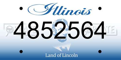 4852564 Illinois License Plate