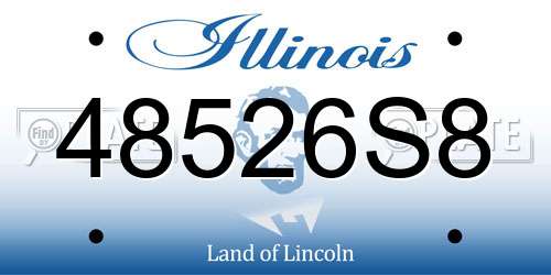48526S8 Illinois License Plate