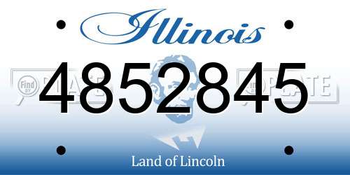 4852845 Illinois License Plate