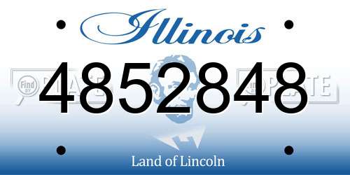 4852848 Illinois License Plate